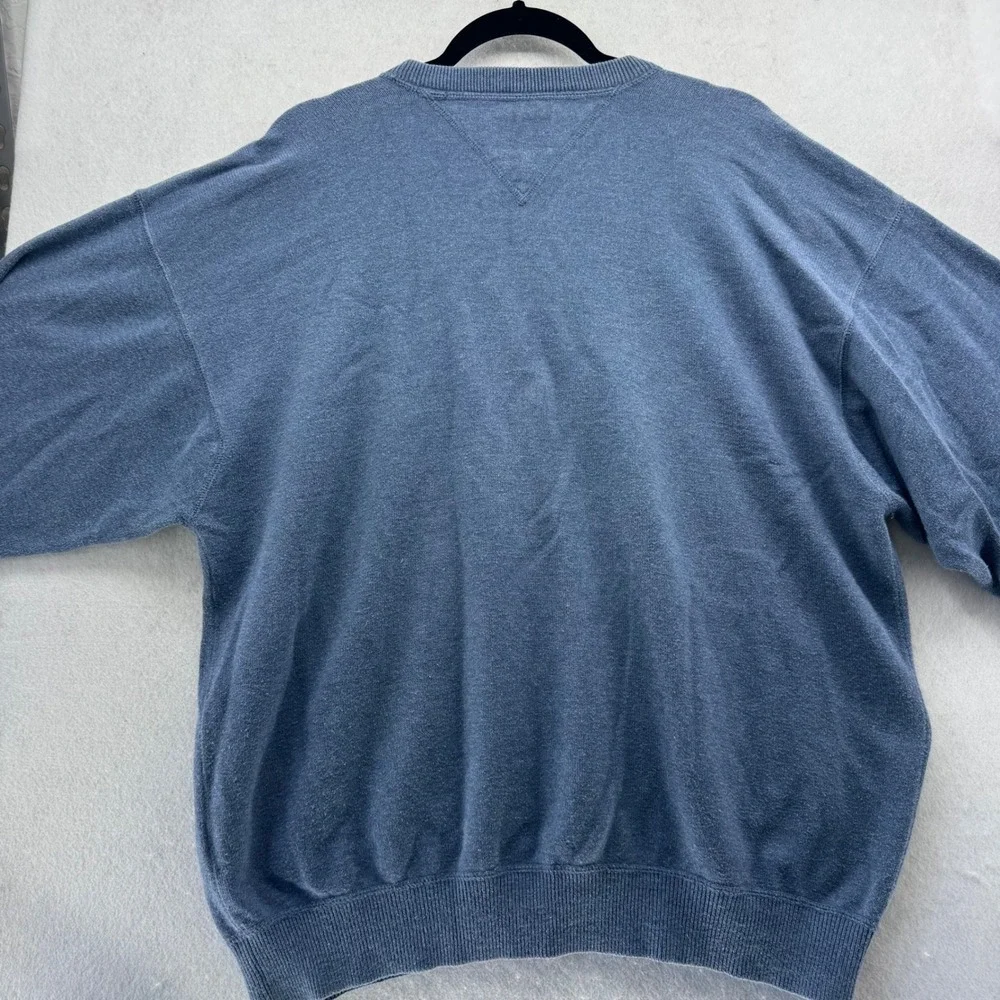 VTG Tommy Hilfiger Men's‎ L Blue Crew Neck Sweater Long Sleeve Pullover Casual